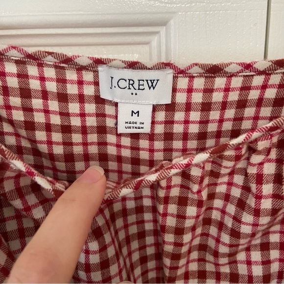 Women's Red Checkered Ruffle Top - Picture 4 of 8